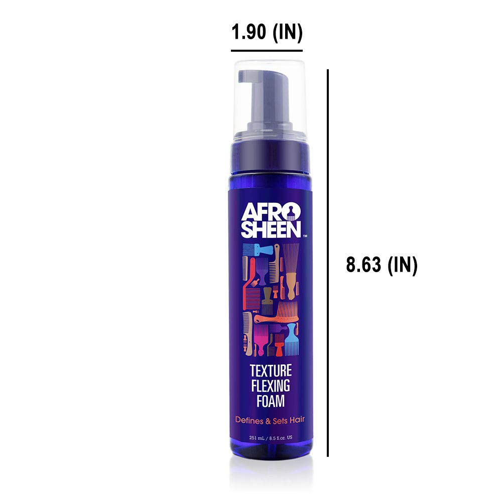 Afro Sheen Texture Flexing Foam. For hydration, curl definition and shine. 8.5 Oz. Beauty & Personal Care Afro Sheen