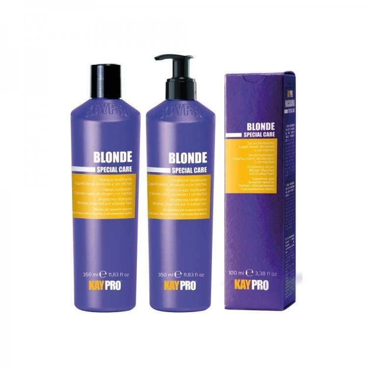KAYPRO BLONDE - Streaked Hair- SHAMPOO 350ML+CONDITIONER 350ML+ SERUM100ML - SET, Blue Beauty & Personal Care KAYPRO