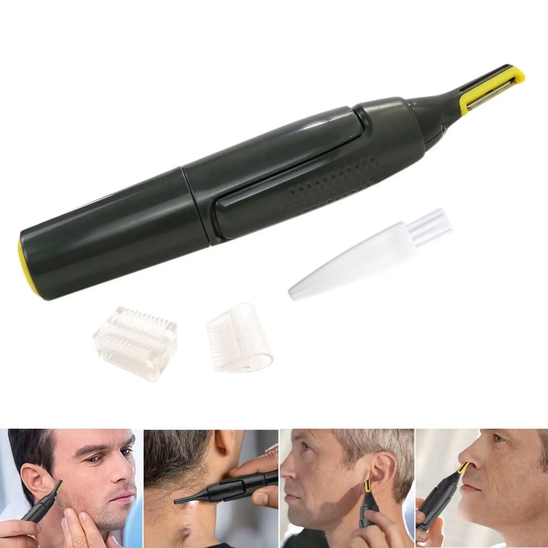 USonline911 Electric Nose Hair Trimmer Shaver Clipper for Men Women Ear Neck Eyebrow Trimmer Shaver Man Clean Trimer Razor 2 x Brush Heads & 1 x Hair Beauty and Personal Care USonline911