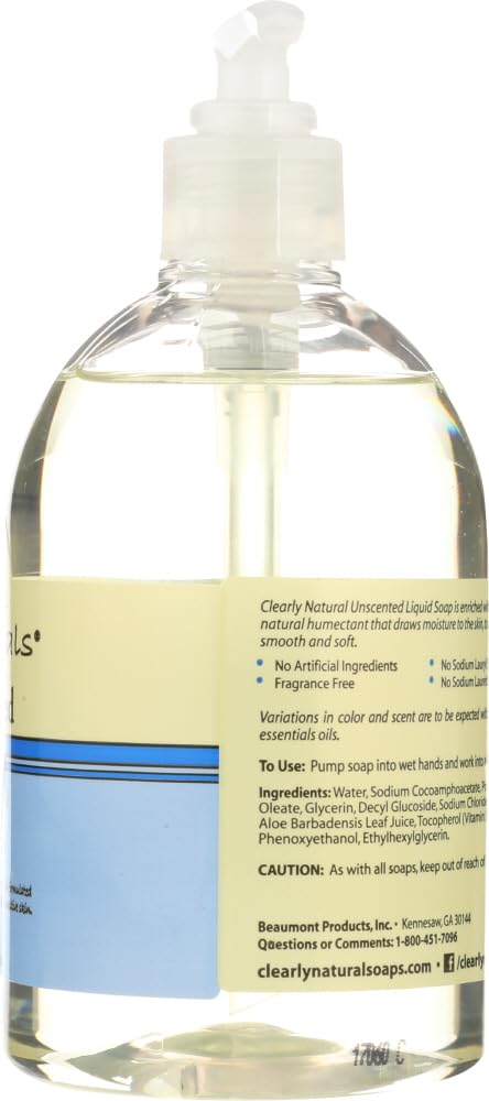 Clearly Natural Pure and Natural Glycerine Hand Soap Unscented - 12 fl oz - Pack of 1 by Clearly Natural Beauty & Personal Care Beaumont Products, Inc.