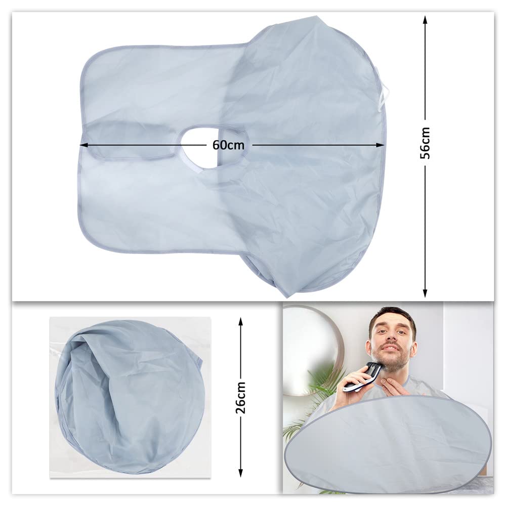 Beard Bib Apron, Non-Stick Beard Cape Grooming Cloth, Waterproof Hair Catcher for Men Shaving & Trimming Beauty and Personal Care Woonsoon