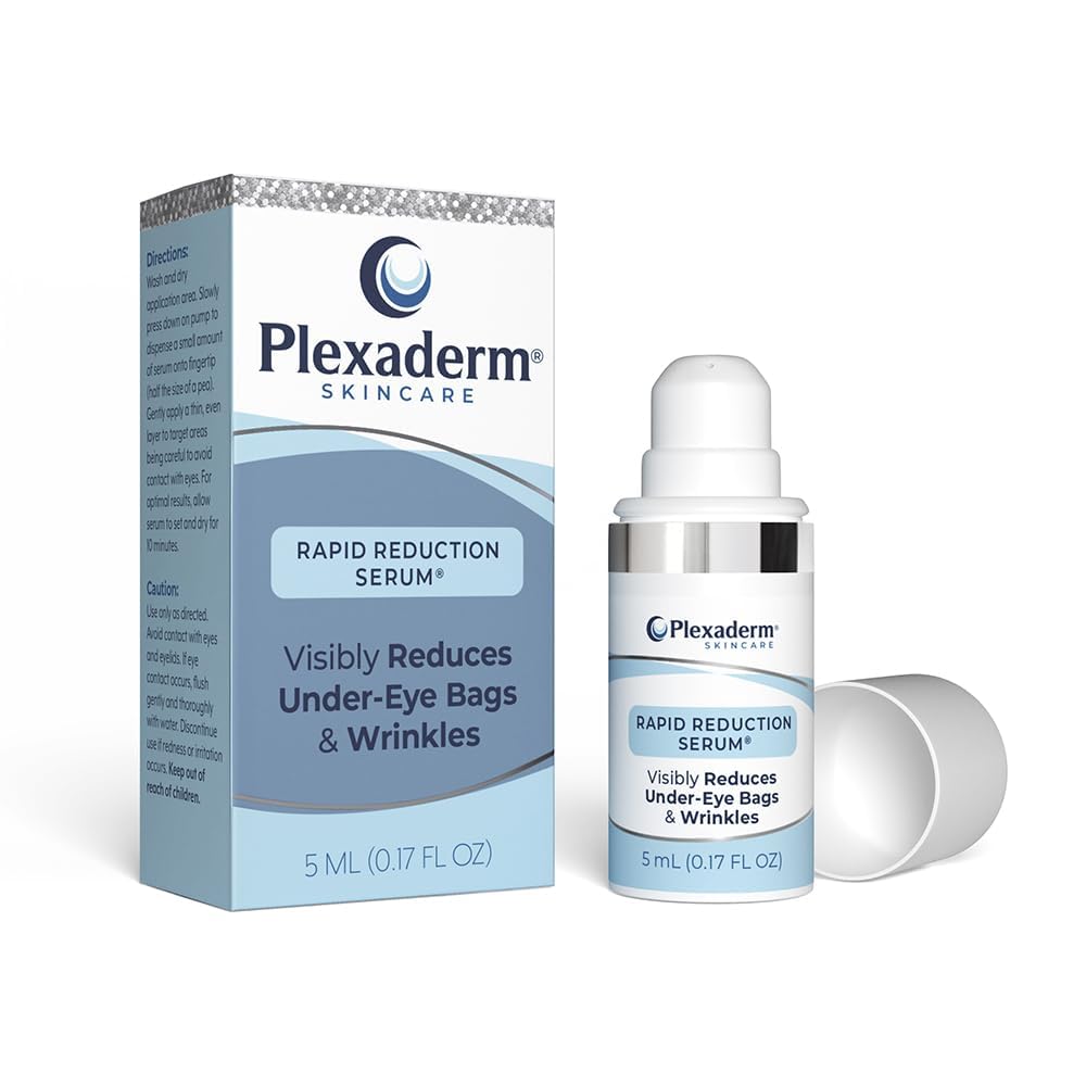 Plexaderm Rapid Reduction Eye Serum - Visibly Reduces Under-Eye Bags, Wrinkles, Dark Circles, Fine Lines & Crow's Feet Instantly, Anti Aging Wrinkle Beauty & Personal Care Plexaderm