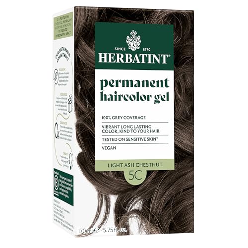 Herbatint Permanent Hair Dye For Women - 5C Light Ash Chestnut - For Up To 100% Gray Coverage of Resistant Gray Hair - Ammonia-Free, Alcohol-Free Beauty & Personal Care Herbatint