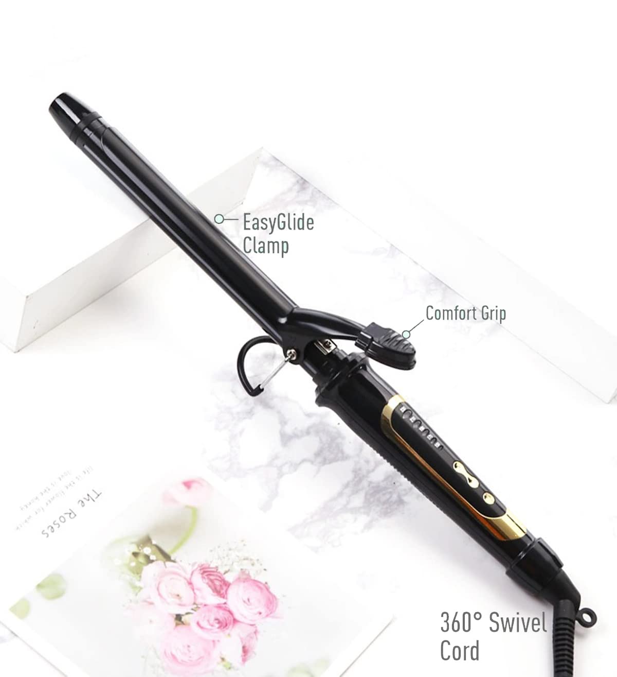 abp 1 Inch Curling Iron with Ceramic Barrel, Instant Heat up to 450°F, Waving Style Tool for Long/Medium Hair and Women Beauty & Personal Care abp
