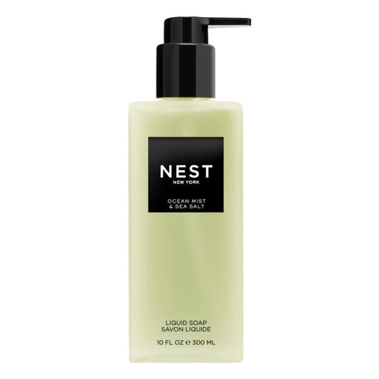 NEST New York Liquid Soap, Ocean Mist & Sea Salt - 10 fl oz - Cleanses & Nourishes Skin - Approx. 300 Pumps Per Bottle - Gluten Free & Cruelty Free Beauty & Personal Care NEST New York
