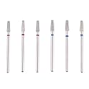 MZCMSL 6pcs Tapered Barrel Cuticle Drill Bits, Pro Diamond Bits for Nail Prep, 3/32 Shank efile Bit (Fine & Medium) Beauty & Personal Care MZCMSL
