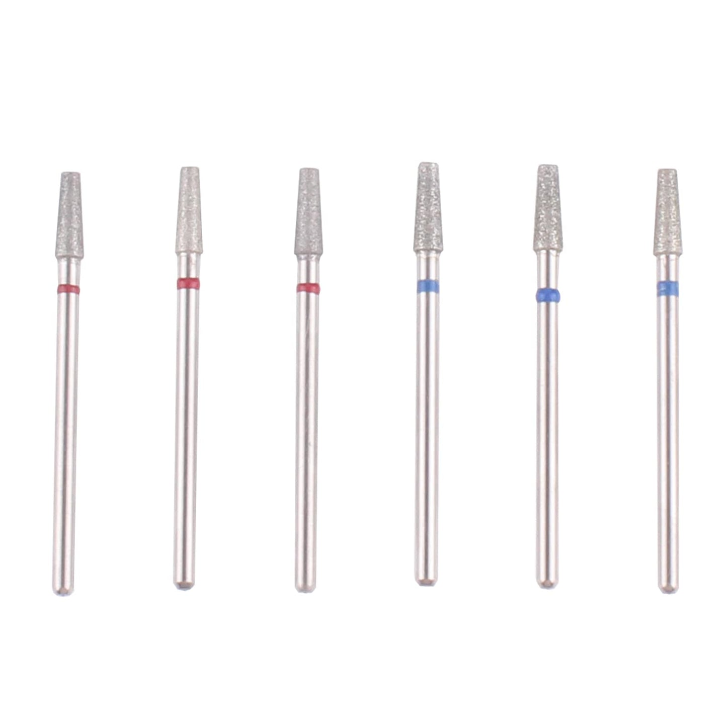 MZCMSL 6pcs Tapered Barrel Cuticle Drill Bits, Pro Diamond Bits for Nail Prep, 3/32 Shank efile Bit (Fine & Medium) Beauty & Personal Care MZCMSL