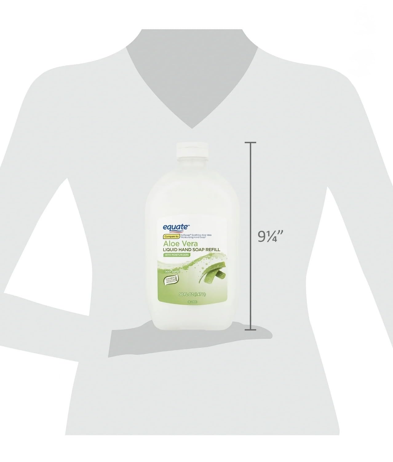 Equate Aloe Vera Liquid Hand Soap Refill with Moisturizers, 50 FL OZ, 800 Pumps Beauty & Personal Care Equate