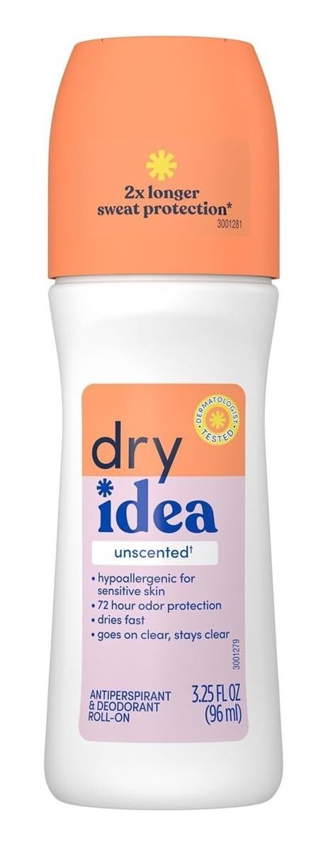 Dry Idea Anti-Perspirant Deodorant Roll-On Unscented 3.25 oz (Pack of 6) Beauty and Personal Care Dry Idea