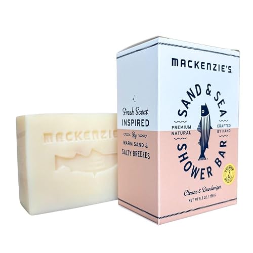MACKENZIE'S Sand & Sea Shower Bar - Gifts for Women - Gifts for Men - Coastal Gifts - Moisturizing - Natural Bar Soap - Sea Salt - Ozone - Citrus Beauty & Personal Care MACKENZIE'S