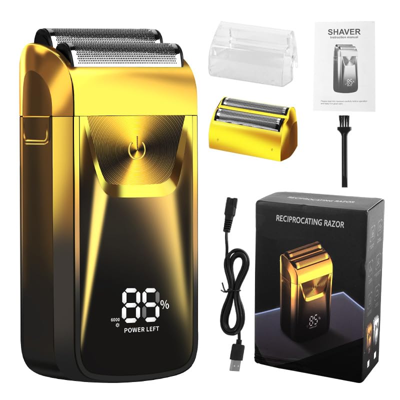 Electric Foil Shavers for Men Smooth & Close Razor for with Pop Up Trimmer Wet Dry Shaving/Travel Lock/LED Display/IPX7 Waterproof Beauty and Personal Care QDKVTNDJZ