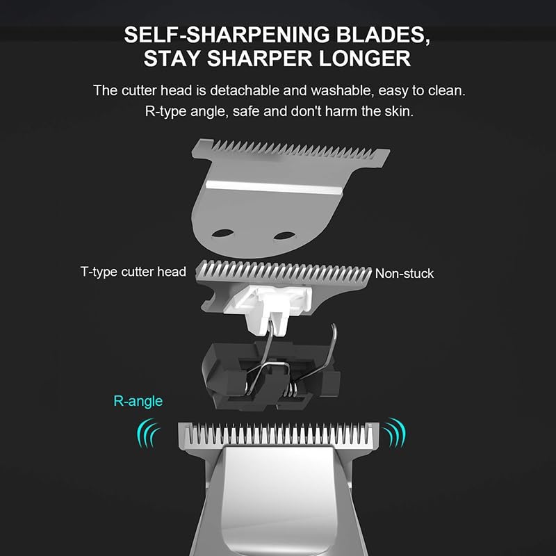 QDKVTNDJZ Hair Clippers foren, USB Electric Clippersen Rechargeable Cordless Close Cutting T-Blade Trimmer with 3 Combs Beauty and Personal Care QDKVTNDJZ