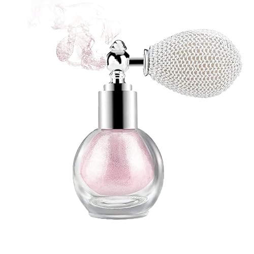 Highlighter Powder Spray, Glitter Spray Nude Pink Glitter Body Face Hair High Gloss Spray Shimmer Sparkle Powder Body Glitter Spray, for Women Hair Beauty & Personal Care BSMKCL