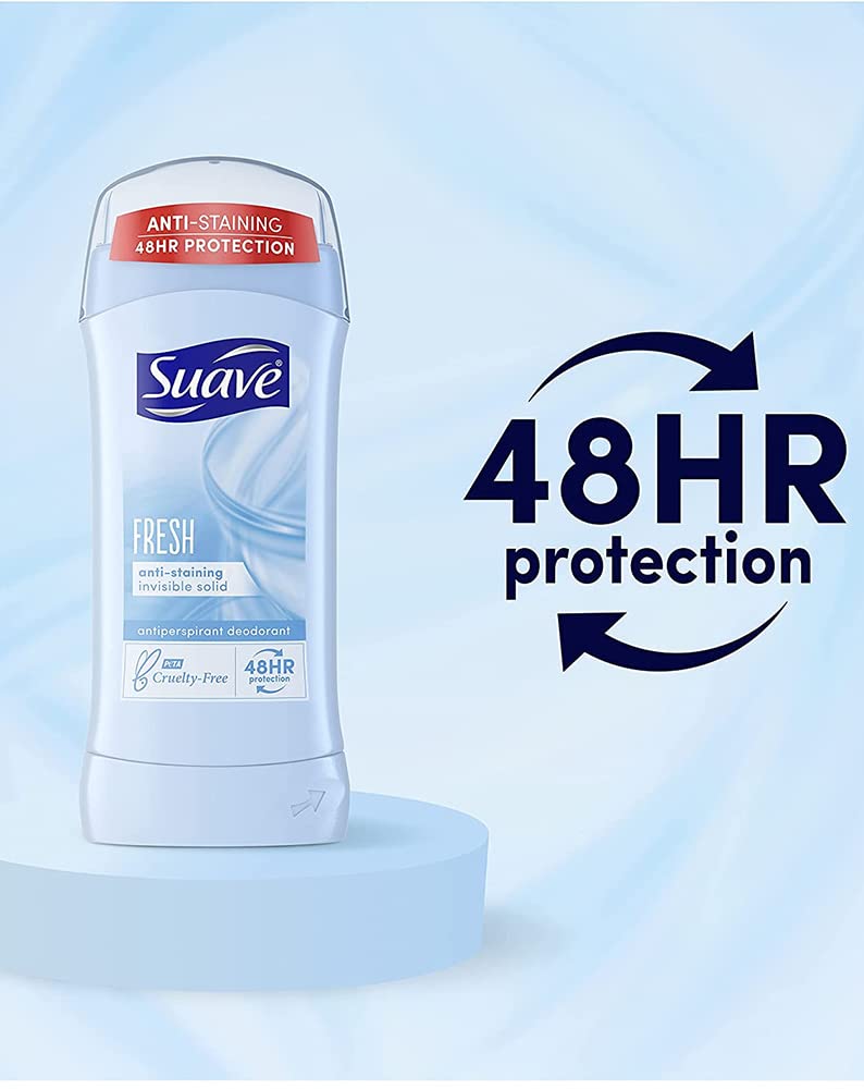 Suave Deodorant 2.6 Ounce 24Hr Fresh Invisible Solid (76ml) (2 Pack) Beauty and Personal Care Suave