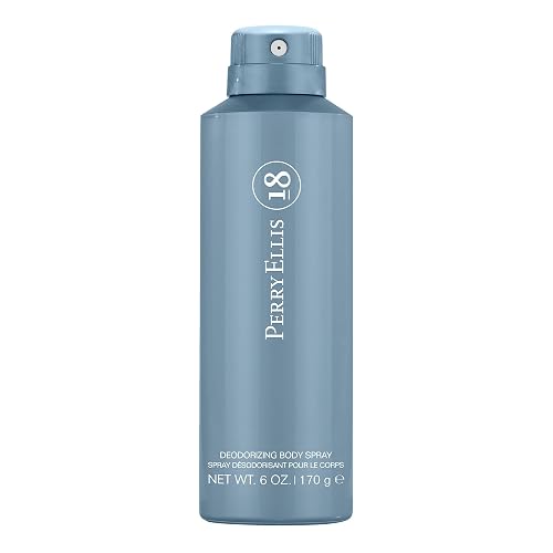 Perry Ellis 18 Body Spray for Men - Body Spray Cologne, EDT, All Over Men's & Boys Mist with Notes of Citrus, Marine, Woods & Sandalwood Fragrance - 6 Beauty & Personal Care Perry Ellis