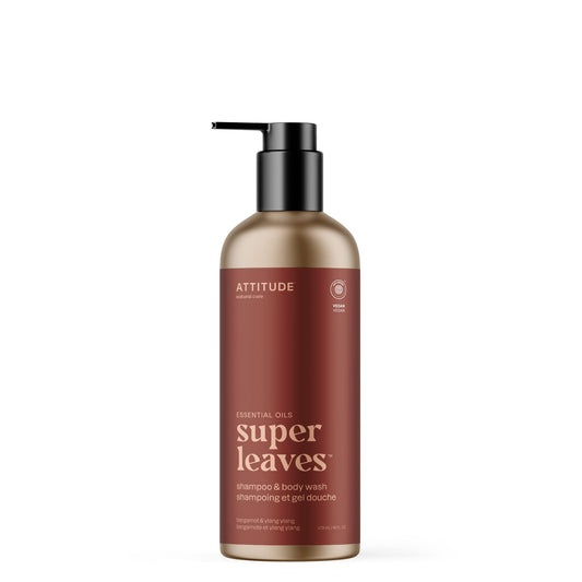 ATTITUDE 2-in-1 Body Wash and Hair Shampoo, EWG Verified Shower Gel, Dermatologically Tested, Made with Naturally Derived Ingredients, Vegan Personal Beauty & Personal Care ATTITUDE