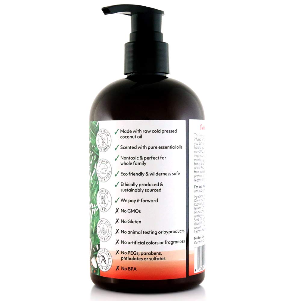 Coco Fiji Face & Body Lotion Infused With Coconut Oil | Lotion for Dry Skin | Moisturizer Face Cream & Massage Lotion for Women & Men | Awapuhi Beauty & Personal Care Organic Fiji