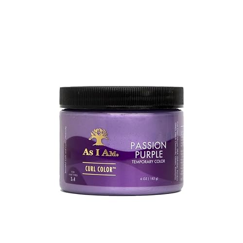 As I Am Curl Color - Passion Purple - 6 oz - Color & Curling Gel - Temporary - Medium Hold - Vegan & Cruelty Free Beauty & Personal Care As I Am