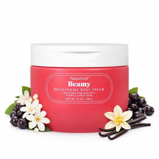 NATURE WELL Beamy Brightening & Moisturizing Body Cream, Lightweight & Quick-Absorbing Formula to Help Improve Tone & Texture, Scented with Black Beauty & Personal Care NATURE WELL
