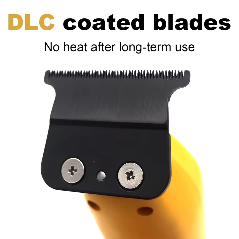 QDKVTNDJZ Hair Trimmer for Men DLC T-Blade 8800RPM Brushless Motor Cordless 2000mhA Professional Barber Machines with Charging Base Beauty and Personal Care QDKVTNDJZ