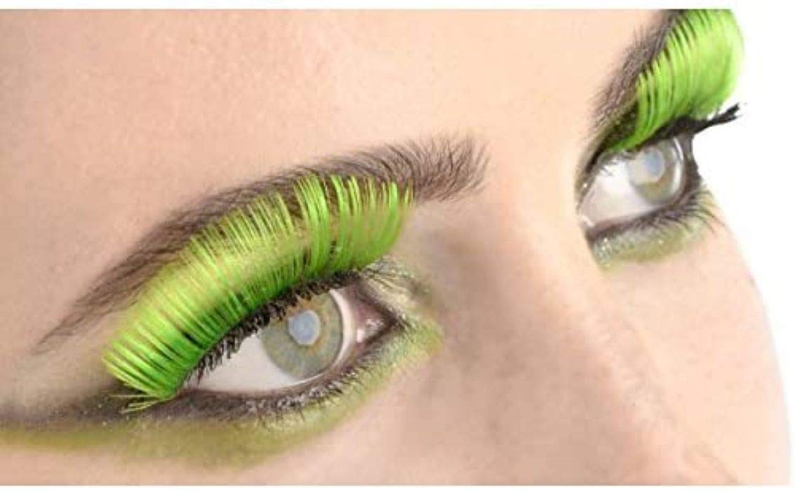 Amscan Neon Green Eyelashes Beauty & Personal Care Amscan