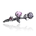 Elegant Rose Bridal Hair Clips Women Hair Accessories Brides Maids Headpiece Rose Flower Style Hair Pin Barrettes Spring Clip (Pink) Beauty & Personal Care Suoirblss