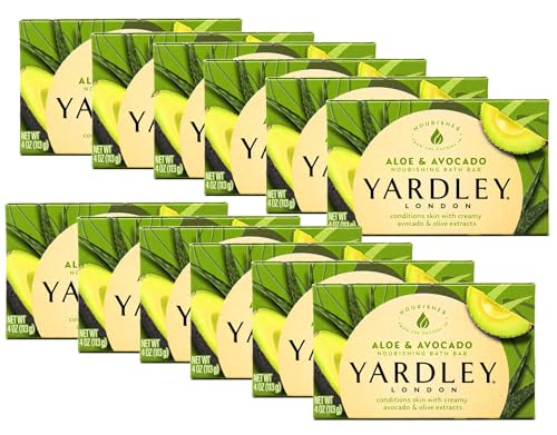 Yardley London Aloe and Avocado Naturally Moisturizing Bath Bar 4.0 oz (Pack of 12) Beauty & Personal Care Yardley