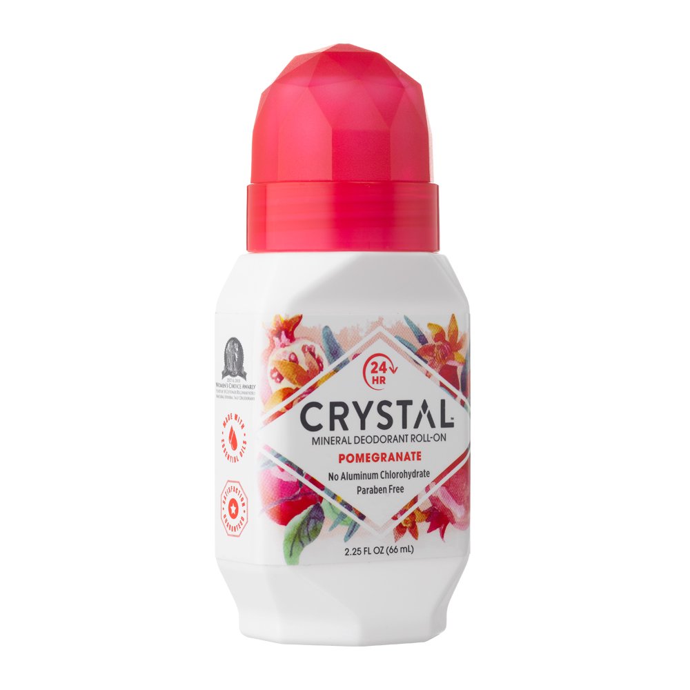 Crystal Mineral Deodorant Roll-On, Pomegranate, 2.25 fl oz (Pack of 12) Beauty and Personal Care Crystal Essence