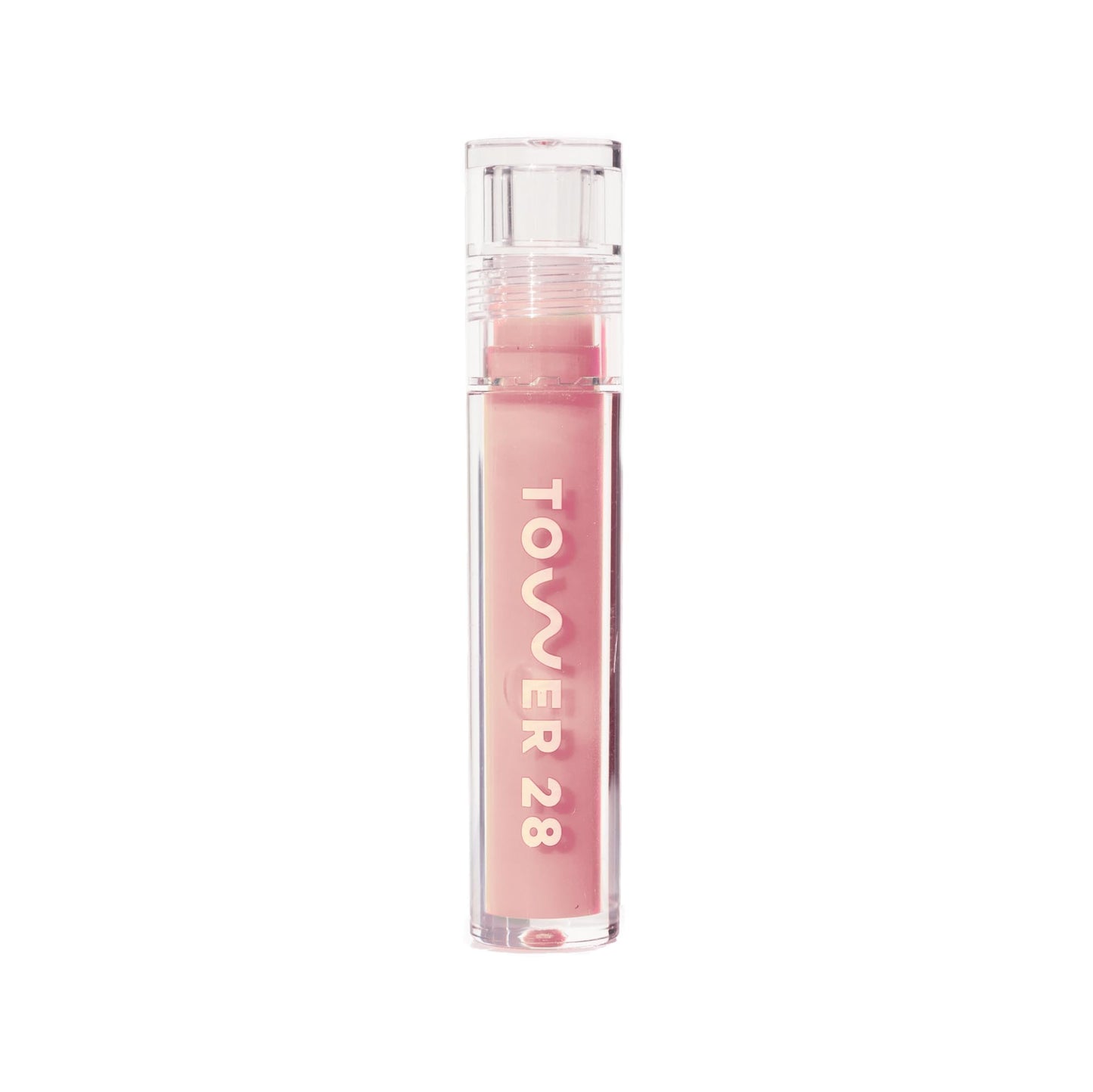 Tower 28 ShineOn Milky Lip Jelly, OAT | Non-Sticky, Vegan Lip Gloss in Milky Peachy Pink | Apricot and Raspberry Seed Oil | Moisturizing, Clean Beauty & Personal Care Tower 28