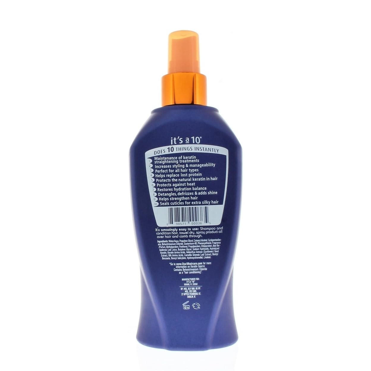 it's a 10 Miracle Leave-In plus Keratin Spray 10 oz (Pack of 12) Beauty & Personal Care It's a 10 Haircare