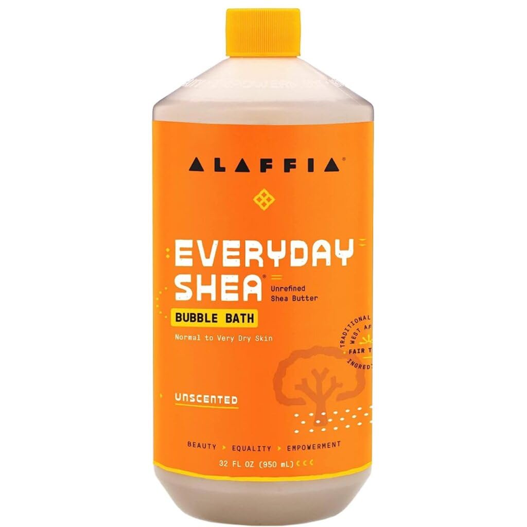 Alaffia Bubble Bath for Women, Unscented - Everyday Shea Butter Formula with Wild Yam, 32 Fl Oz Beauty & Personal Care Alaffia