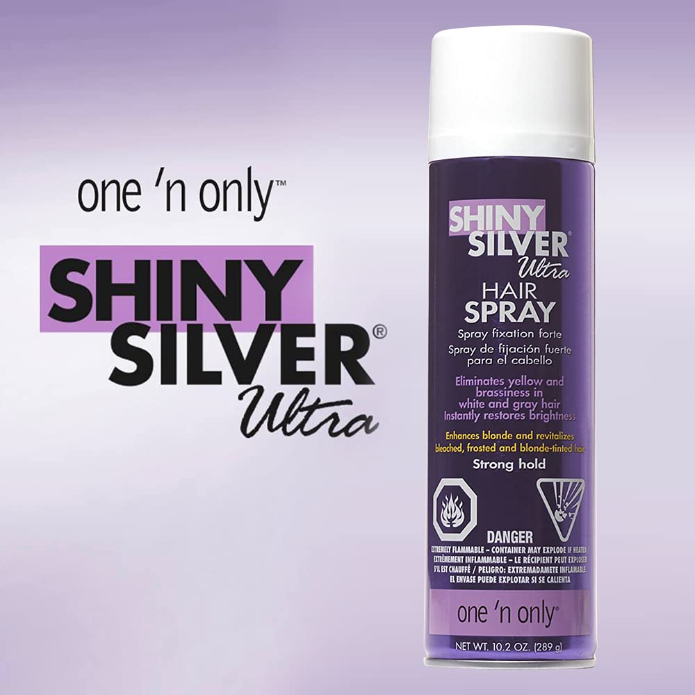 Shiny Silver Ultra Hairspray Strong Hold 10.2 Ounce (301ml) (2 Pack) Beauty & Personal Care SHINY SILVER