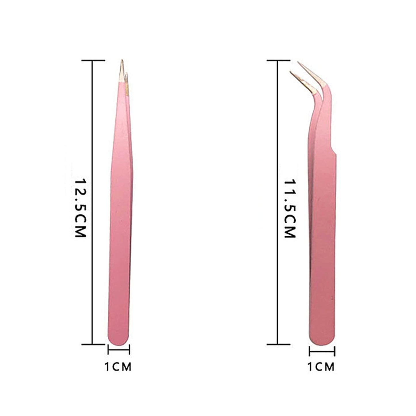 INLIMA Tweezers Stainless steel pink straight curved eyelash clipper nail clipper (Color : Pink, Size : A) Beauty and Personal Care INLIMA