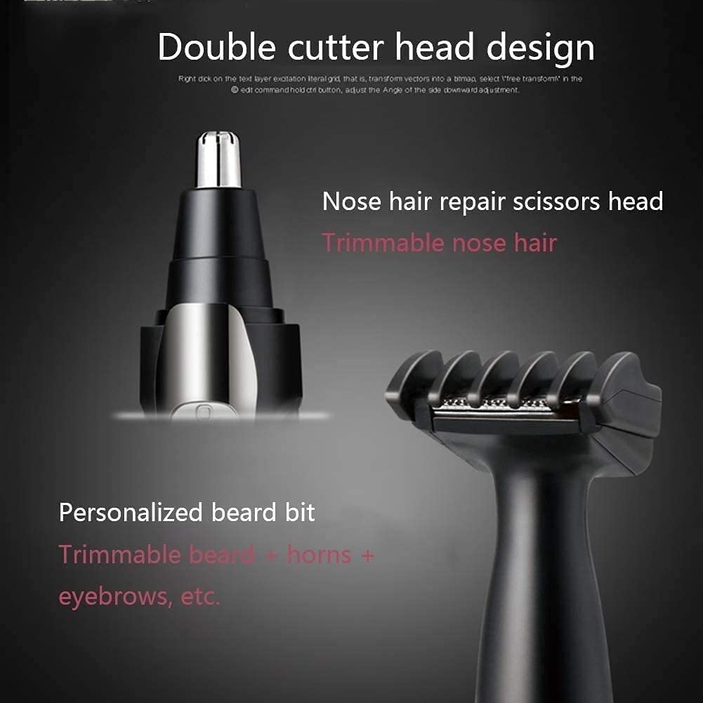 LEONYS Nose and Ear Hair Trimmer, 2 in 1 Ear Nose Hair Trimmer Clippers for Men and Women, USB Rechargeable, Waterproof Stainless Steel Head, Easy Beauty and Personal Care LEONYS