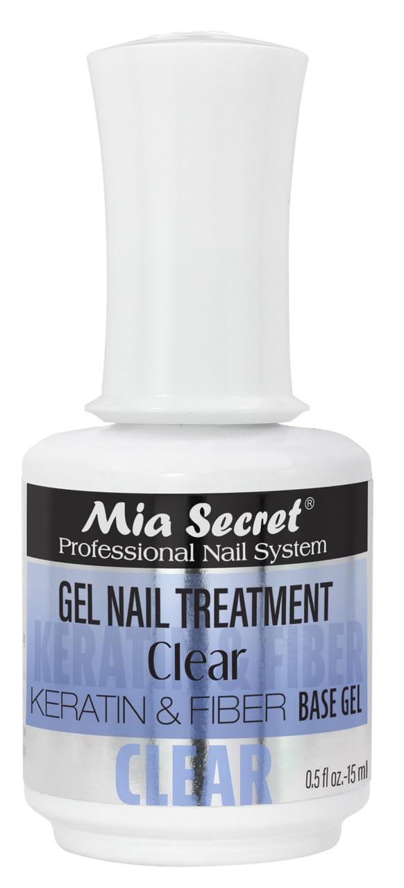 Mia Secret Gel Nail Treatment CLEAR KERATIN Base & Top Gel 15ml - Nail Repair and Strengthening for Nails (Clear) Beauty & Personal Care Mia Secret