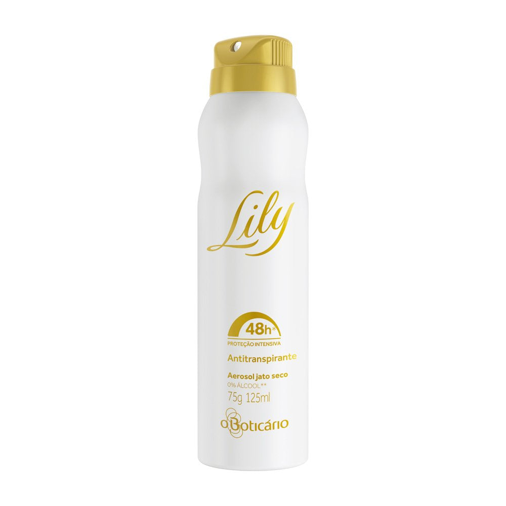 Linha Lily Boticario - Desodorante Antitranspirante Aerossol 75 Gr - (Boticario Lily Collection - Antiperspirant Aerosol Deodorant Net 2.64 Oz) Beauty and Personal Care O BOTICARIO