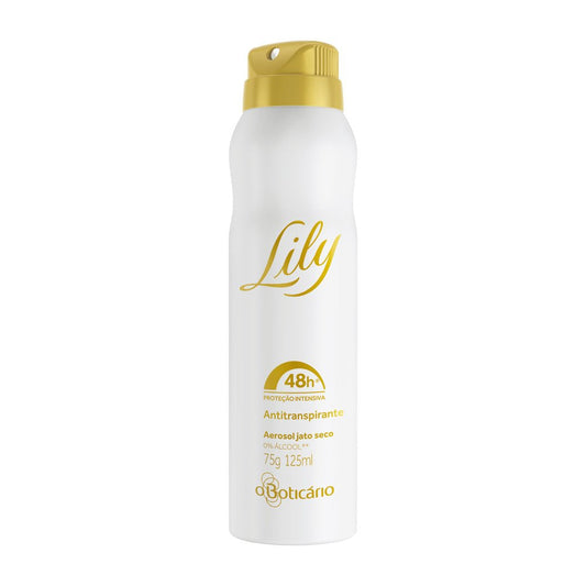 Linha Lily Boticario - Desodorante Antitranspirante Aerossol 75 Gr - (Boticario Lily Collection - Antiperspirant Aerosol Deodorant Net 2.64 Oz) Beauty and Personal Care O BOTICARIO