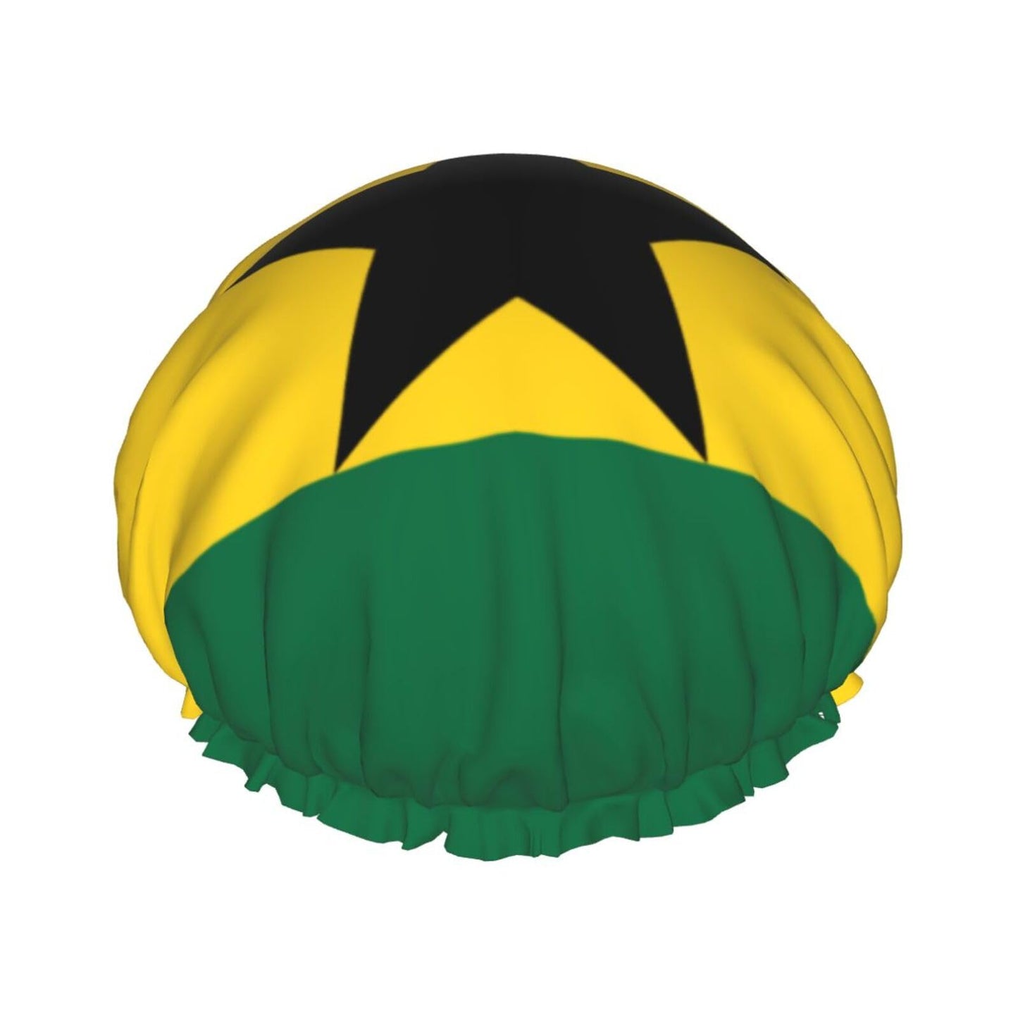 Ghana Flag Prints Shower Cap Double Layer Lined Waterproof Bathing Shower Hat Beauty and Personal Care Hayyett