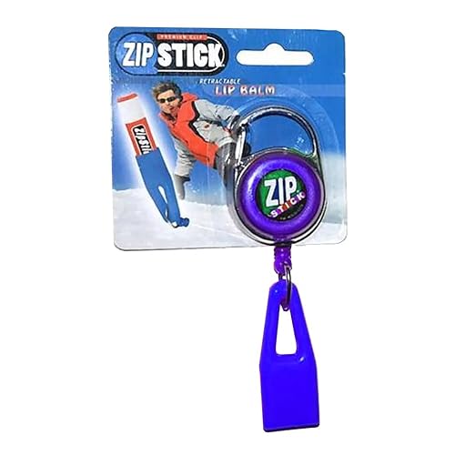 Clip-On Retractable ZIP Stick - Blue (Extends 32 Inches) Fits all Standard Stick-Type Lip Balms and Lip Gloss Beauty & Personal Care ZIP STICK