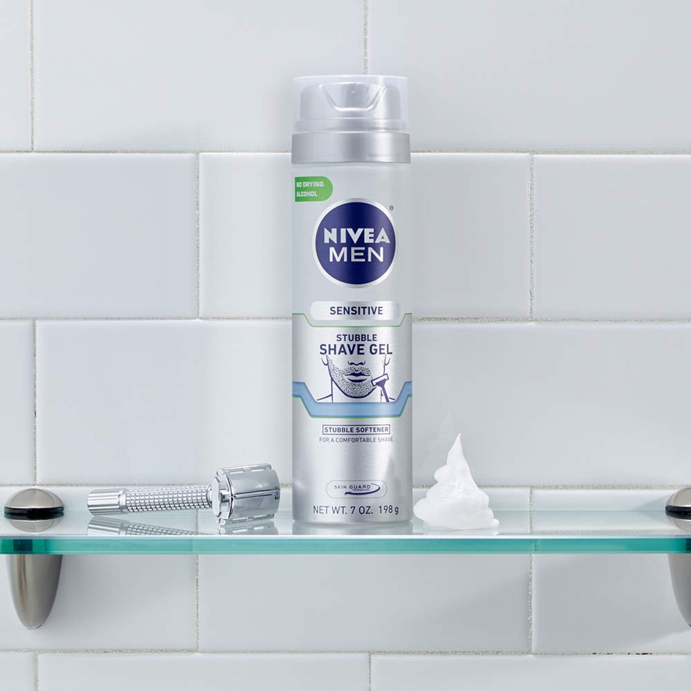 Nivea Men Sensitive Skin & Stubble Shave Gel - with Beard Softener For Men - 7 Ounce. Can Beauty and Personal Care NIVEA MEN