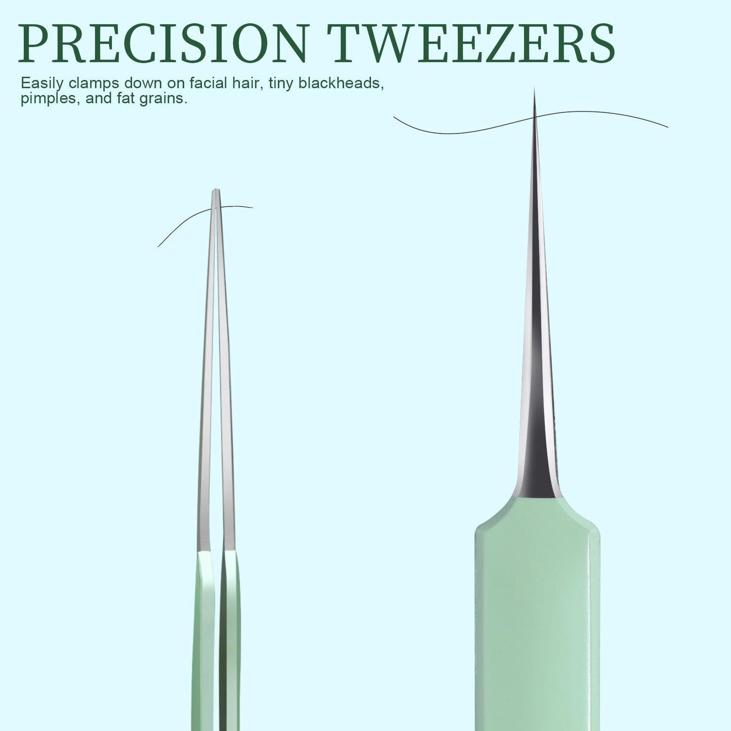 Teenitor 7 Pcs Surgical Grade Blackhead Remover Tools and Pimple Popper Tool Kit, Ingrown Hair Tweezers, Blackhead Tweezers, Precision Tweezers Beauty and Personal Care Teenitor