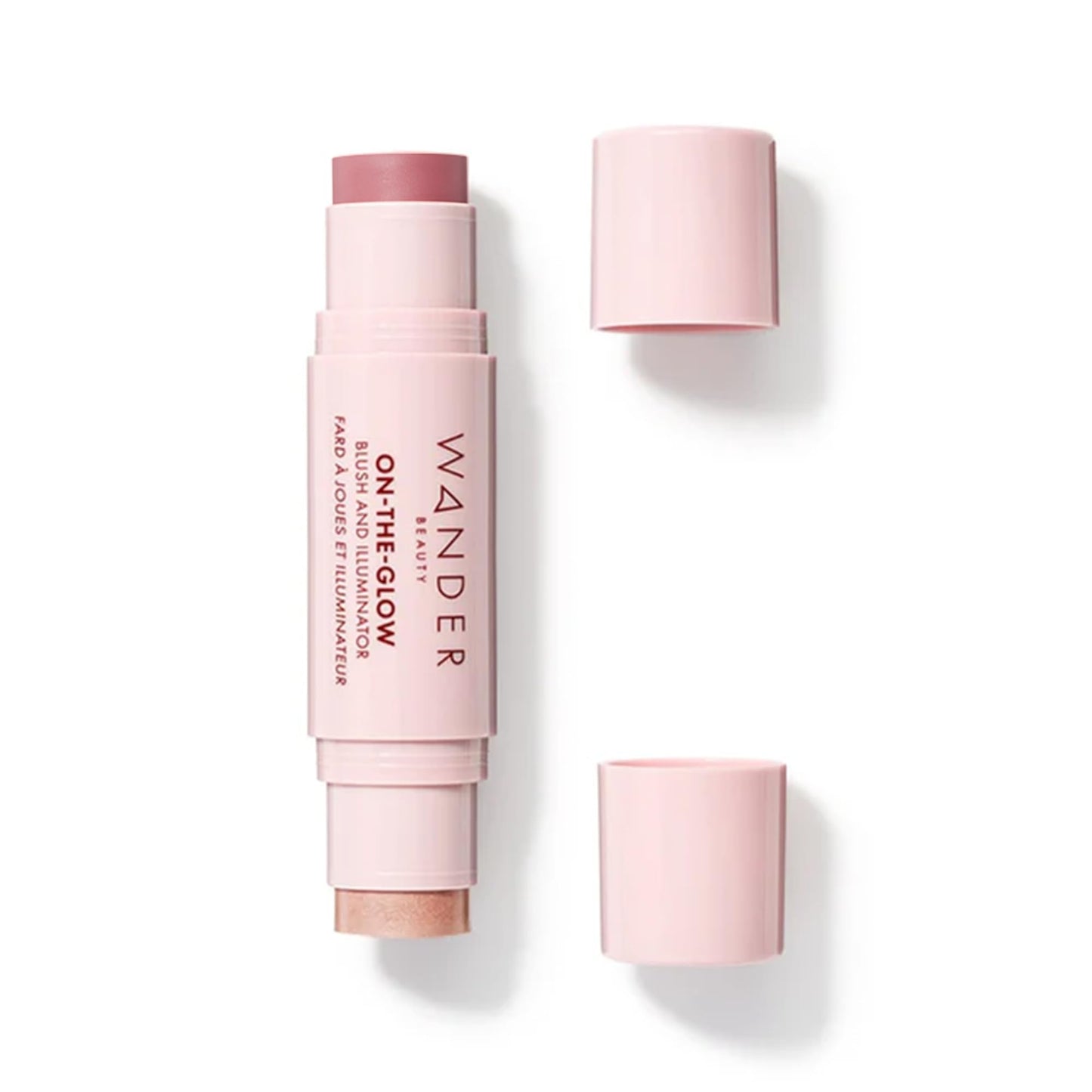 Wander Beauty On-the-Glow Blush and Illuminator - Dusk/Nude Glow - 7-in-1 Hydrating Cream Blush & Highlighting Stick - Stick Blush for Cheeks, Lip Beauty & Personal Care Wander Beauty