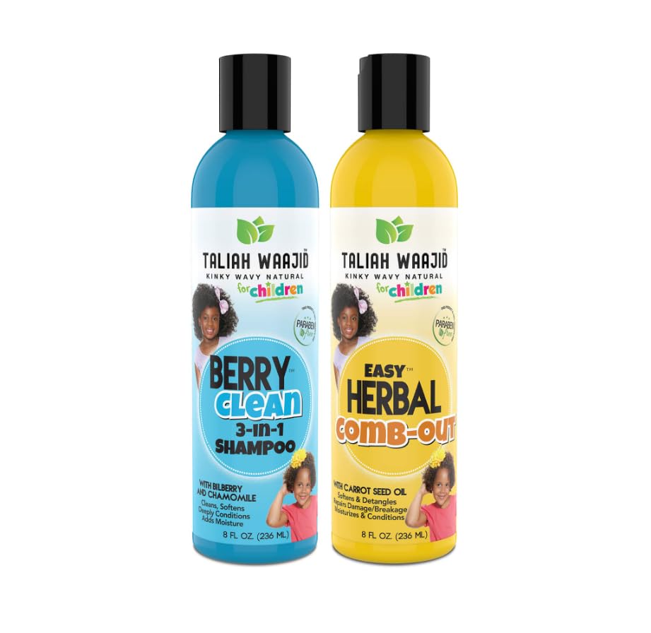 Taliah Waajid Kinky Wavy Natural Shampoo and Conditioner Duo for Kids (U092) (U056) Beauty & Personal Care Taliah Waajid black earth products