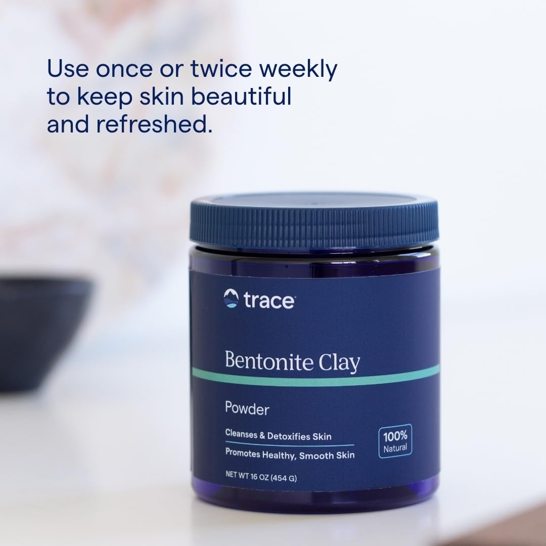 Trace Minerals Bentonite Clay - Bentonite Clay Mask for Clear Skin - Face & Body Mask - Deep Cleaning - Remove Impurities - 100% Natural - 16 oz (15 Beauty & Personal Care Trace Minerals