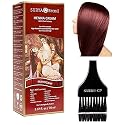 Surya Brasil All Natural HENNA Hair Color CREAM Plant Extracts, Semi-Permanent for Grey Coverage (with Brush) Brazil (MAHOGANY) Beauty & Personal Care Surya Brasil
