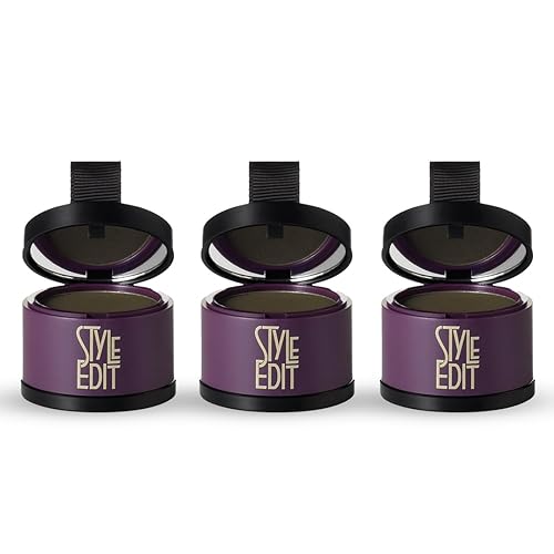 Style Edit Root Touch Up Powder | Temporary Hair Color for Gray Roots and Thinning Hair | Salon-Quality, Transfer-Resistant Hair Concealer | Black Beauty & Personal Care STYLE EDIT