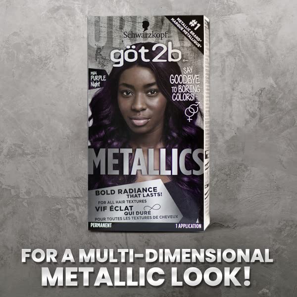Got2b Metallics Permanent Hair Color, M64 Purple Night Charcoal Beauty & Personal Care Got2B
