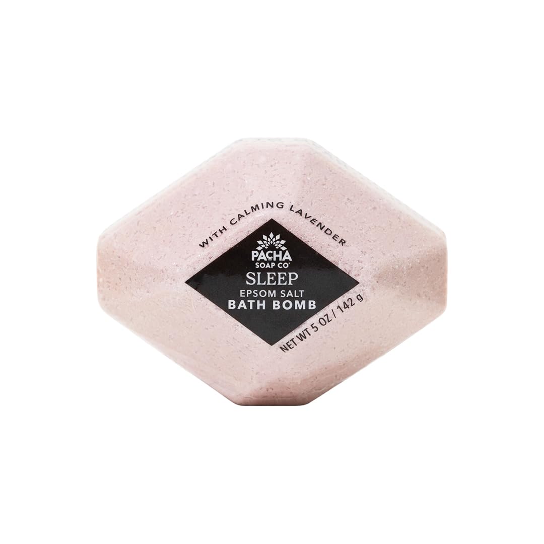 Pacha Soap Co. Epsom Salt Bath Bombs - Sleep (Lavender Scented), Nourishing Aromatherapy Bath Fizzies with Clean Ingredients and Essential Oils Beauty and Personal Care Pacha Soap Co