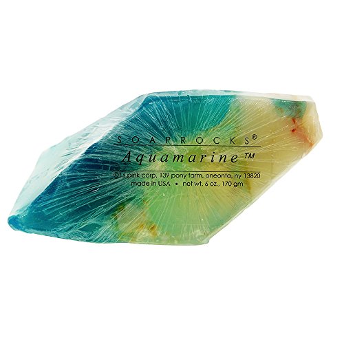 TS Pink Aquamarine SoapRocks - Soap that looks like a Rock ~ 6 oz. Gem Rocks Birthstone Jabón Gemstone Beauty & Personal Care SoapRocks
