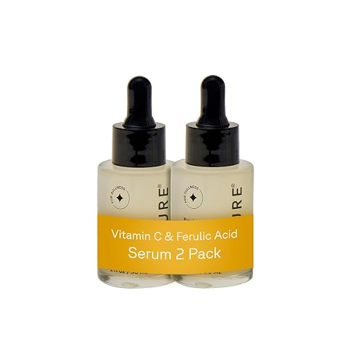 Acure Brightening 2% Vitamin C & Ferulic Acid Serum - Vit C Serum for Face, Anti Aging, Bright Glow for Women & Men, Facial Skincare, Vegan & Cruelty Beauty & Personal Care Acure